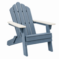 Adirondack Gartenstuhl 79 x 83 x 98 cm aus Kunststoff Blau Cremeweiß mit breiten Armlehnen