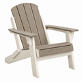 Adirondack-Gartenstuhl 82 x 76 x 95 cm Kunststoff Taupe mit breiten Armlehnen